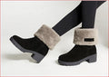 MR ALFRED SHOP COLLECTIONS Winter elegant snow boots wool fur matte-leather cowhide upper high quality