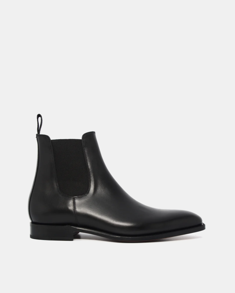 Cobbler Union Black Calf Leather Chelsea Boot